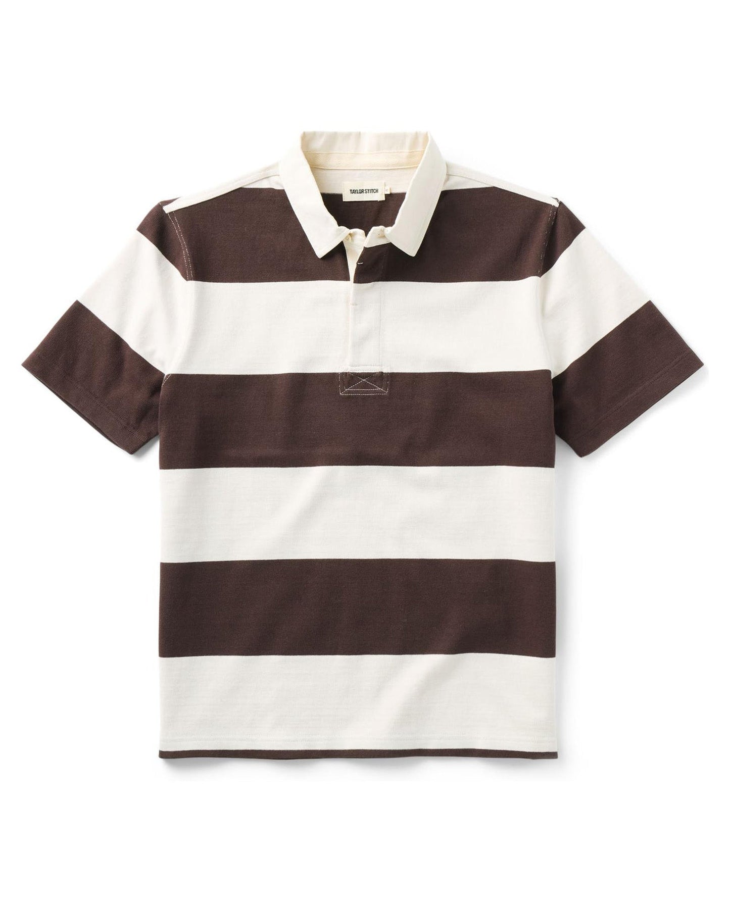 The Short Sleeve Rugby Shirt in Port Stripe
