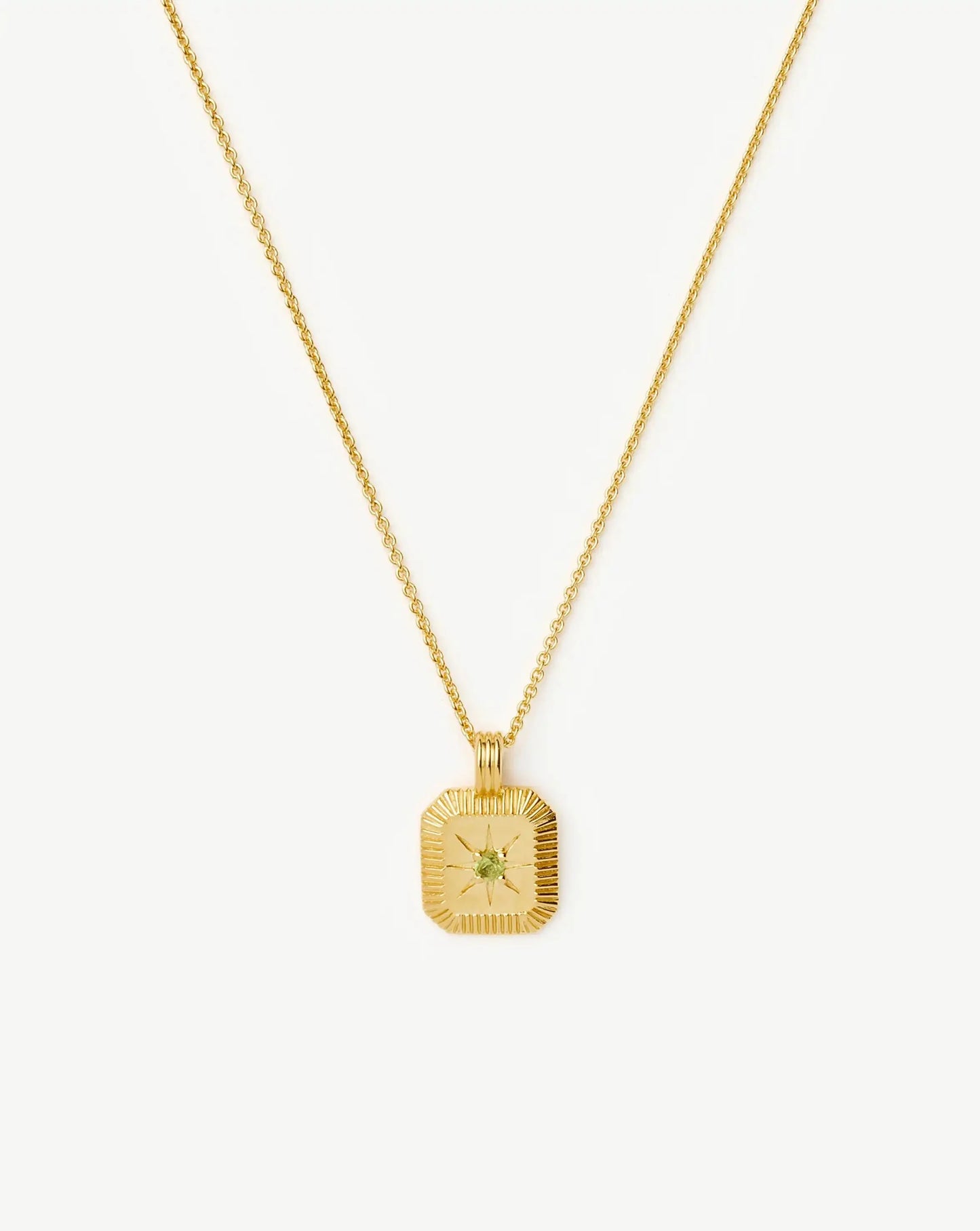August Birthstone Pendant Necklace