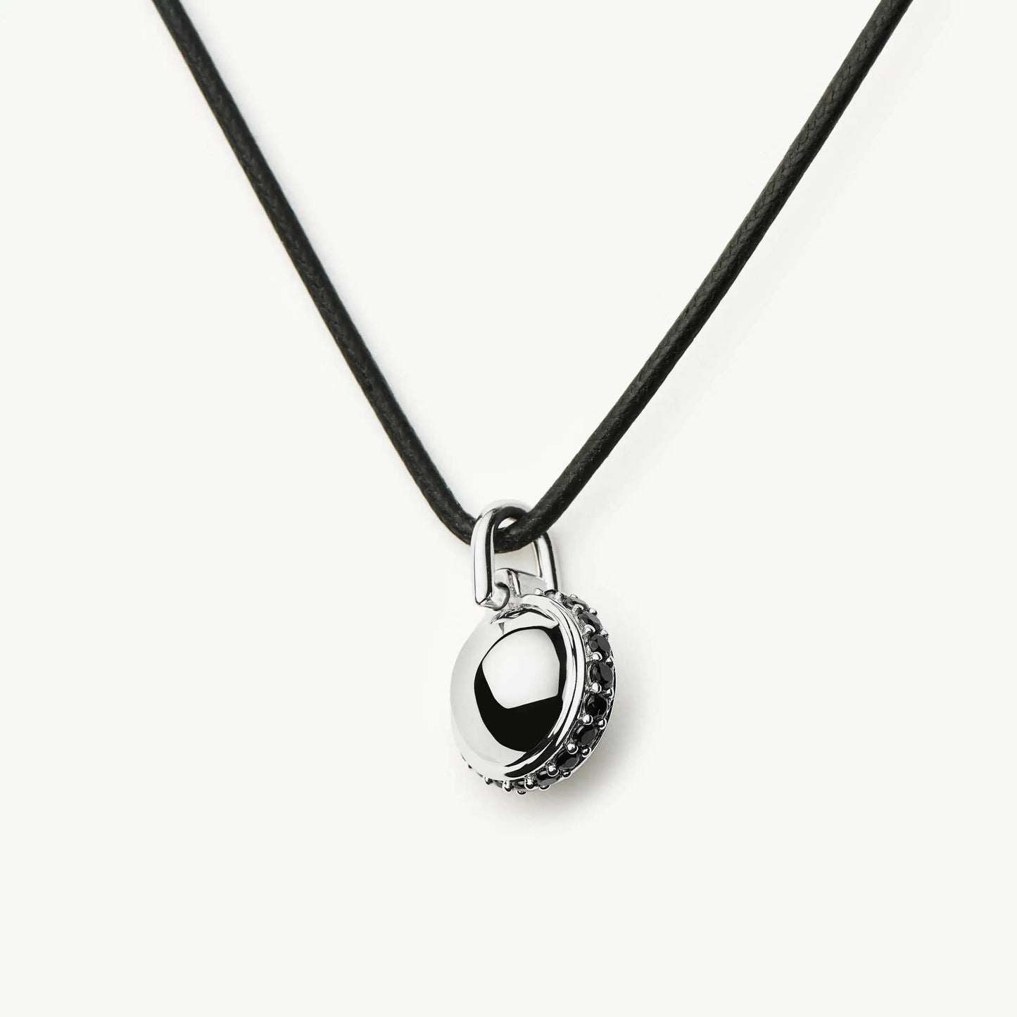 Black Onyx Pendant Cord Necklace