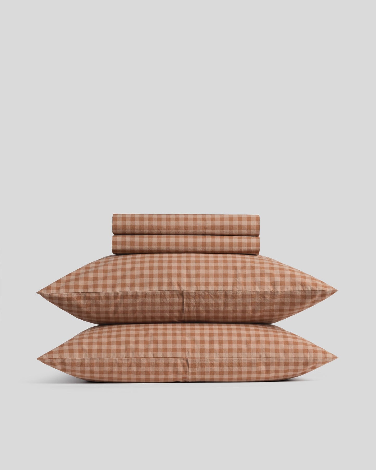 Brushed Cotton Sheet Set - Adobe Check K/CK