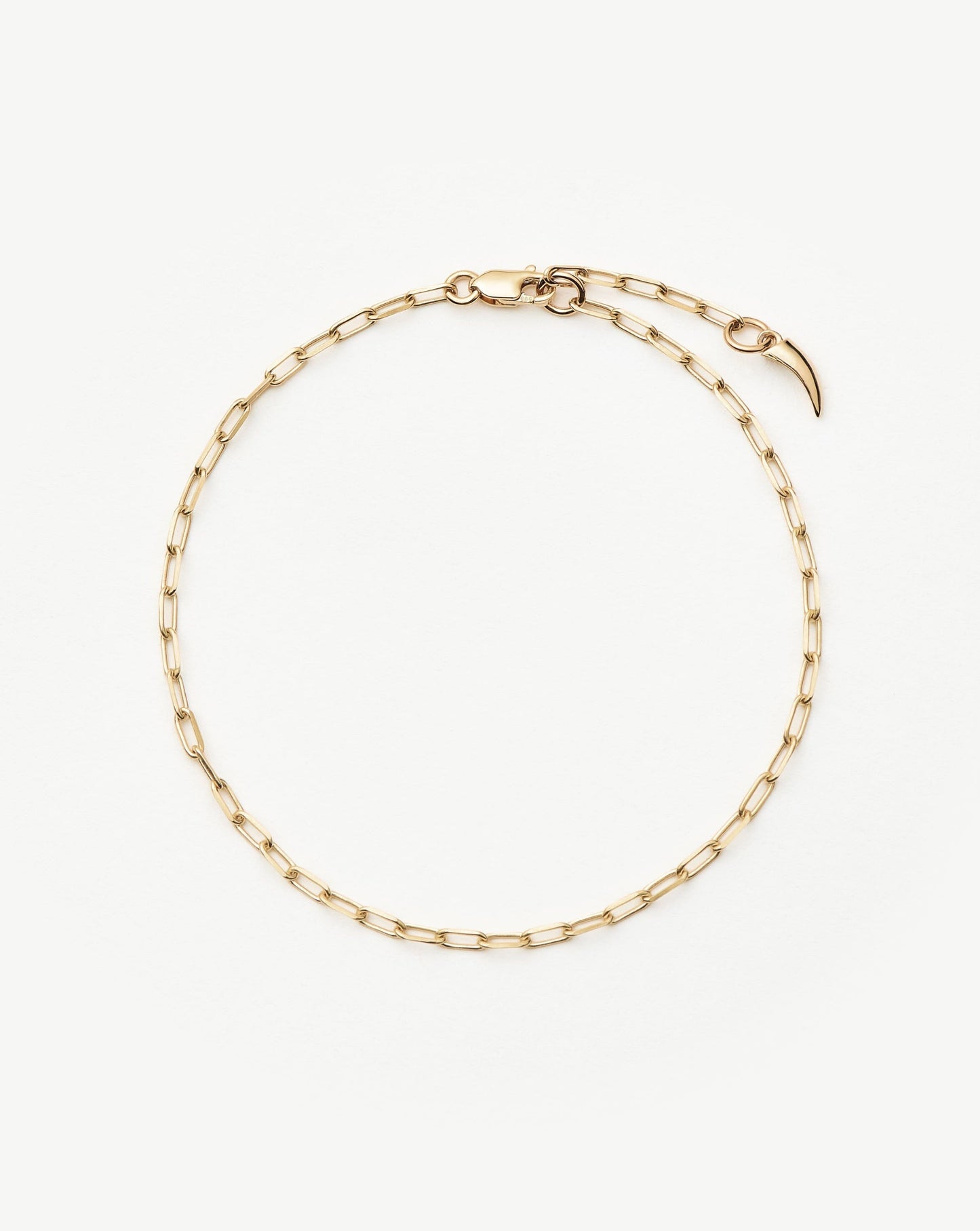 Solid Gold Classic Paperclip Chain Bracelet