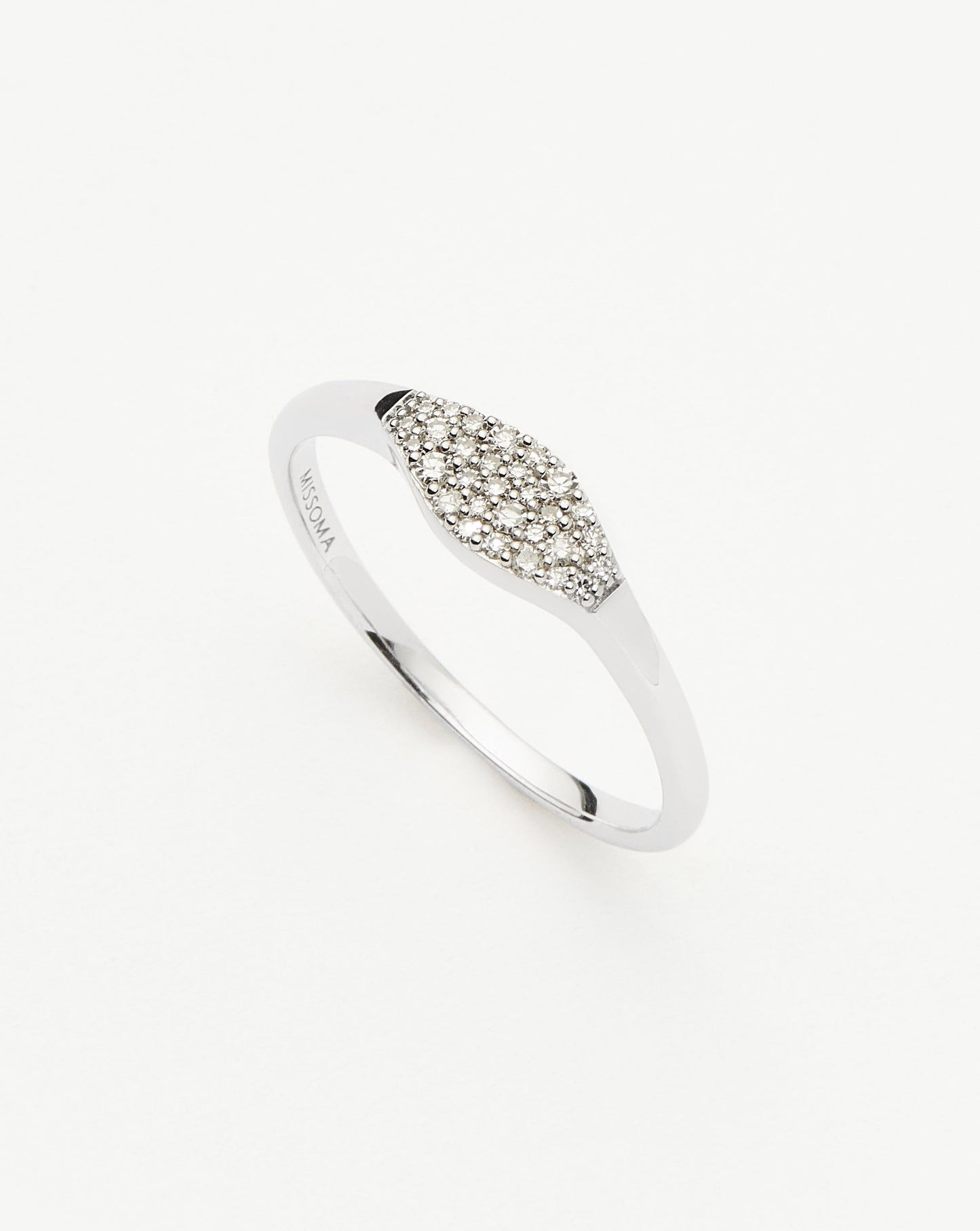Solid Gold Diamond Signet Ring