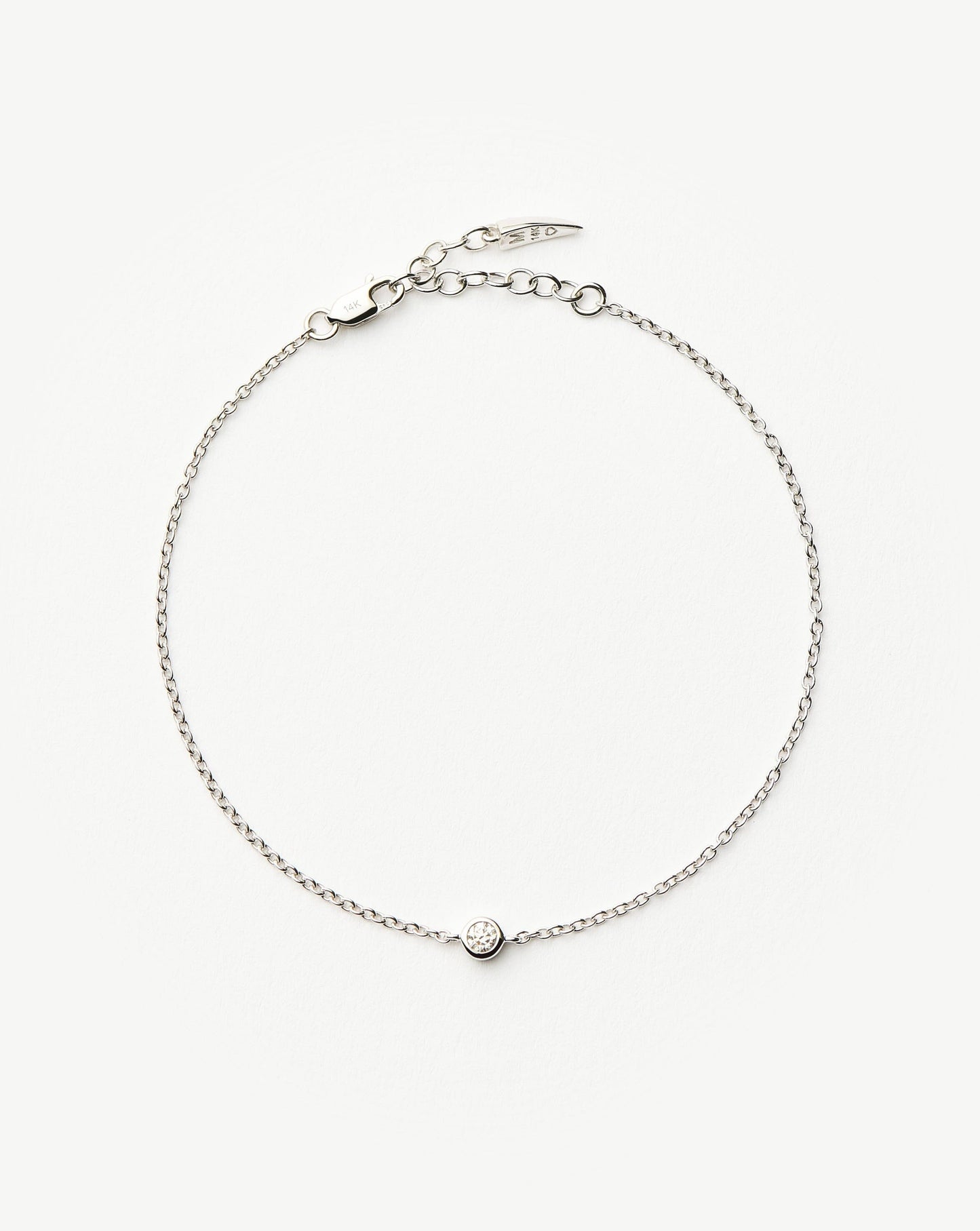 Solid Gold Diamond Solitaire Bracelet
