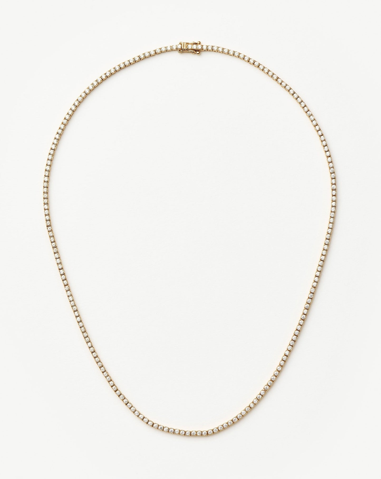 Solid Gold Diamond Tennis Necklace