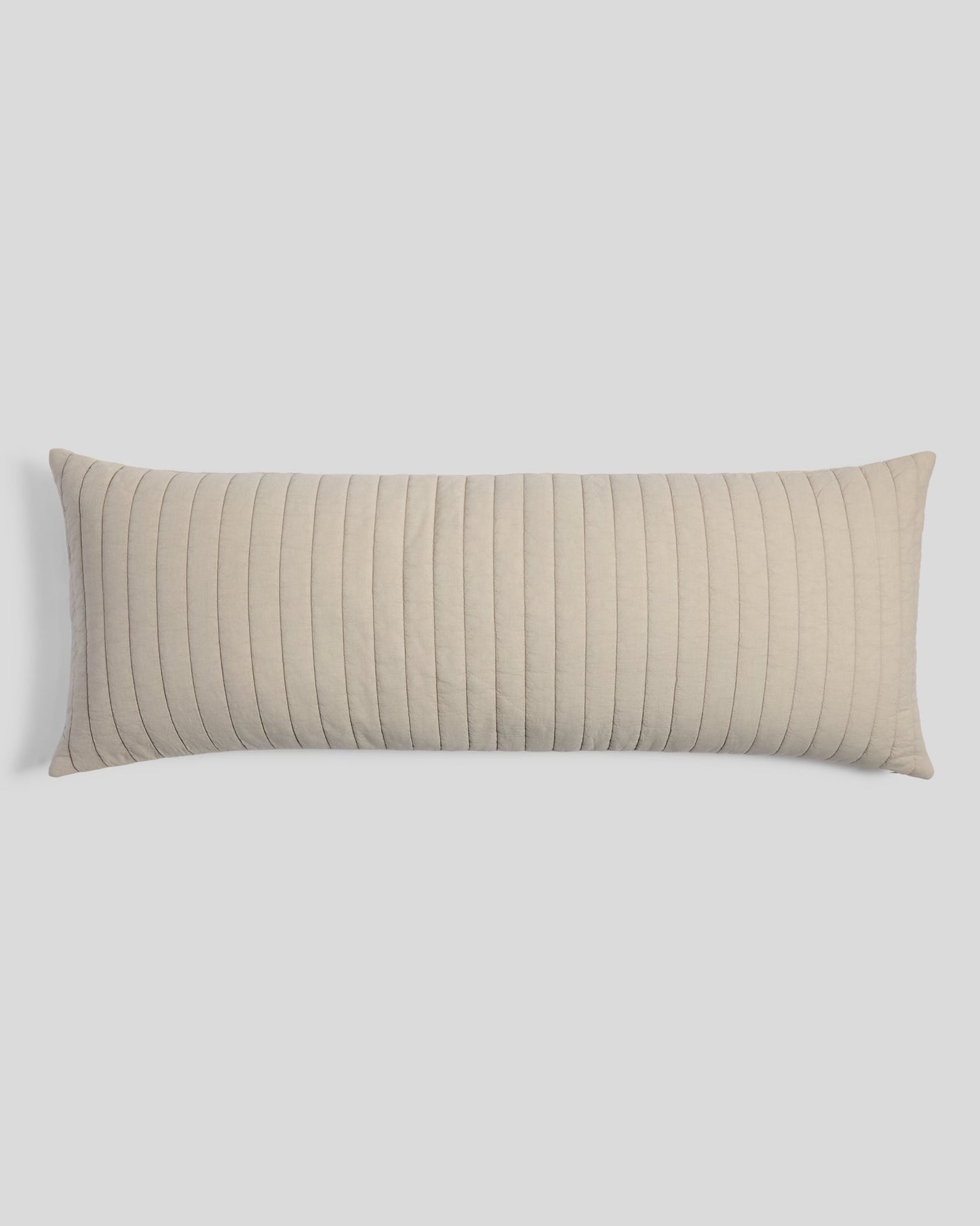 Garment Dyed Channel Body Pillow Cover - FINAL SALE (Bone)
