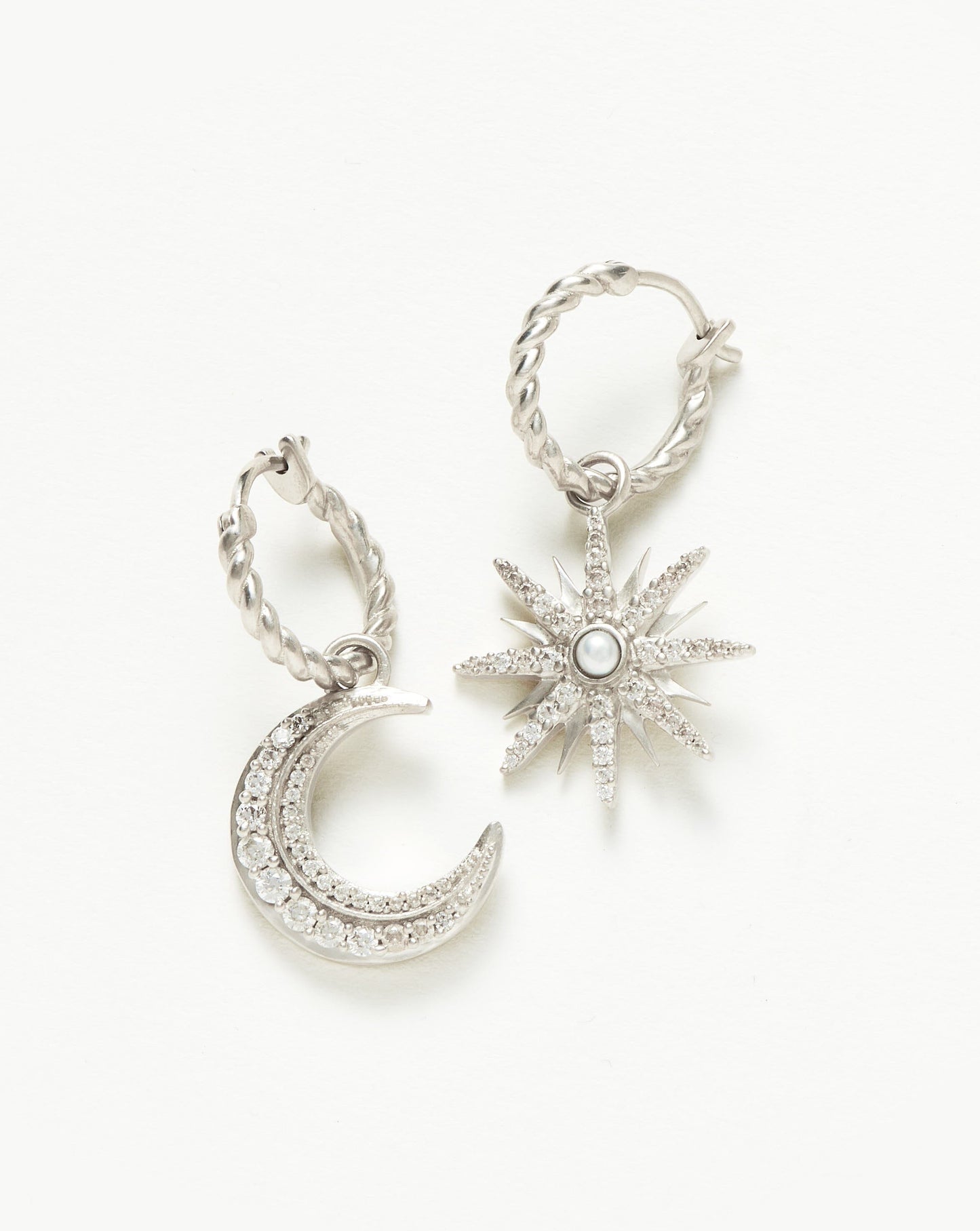 Harris Reed Moonlight Pearl Mismatch Hoop Earrings