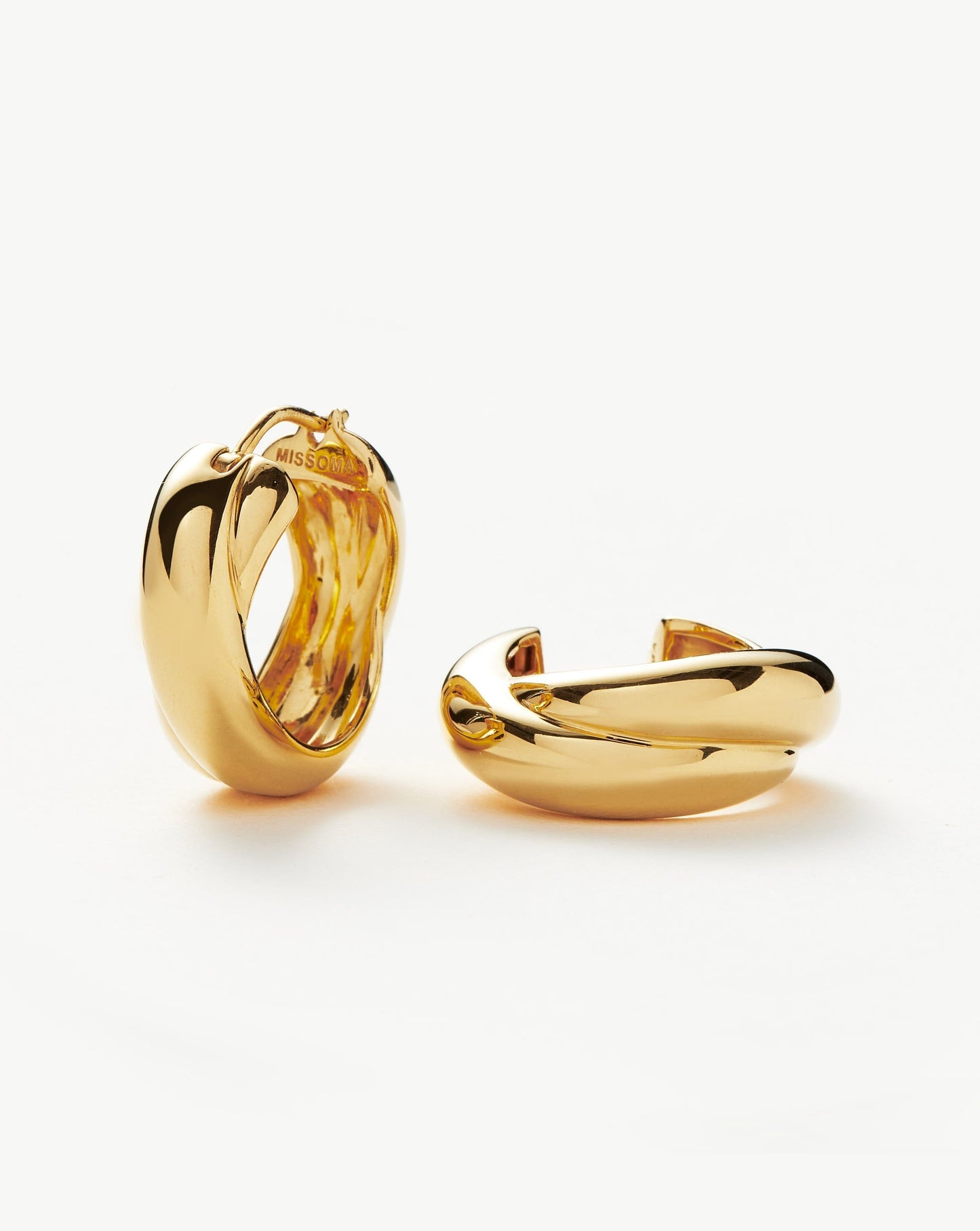 Lucy Williams Chunky Medium Entwine Hoop Earrings