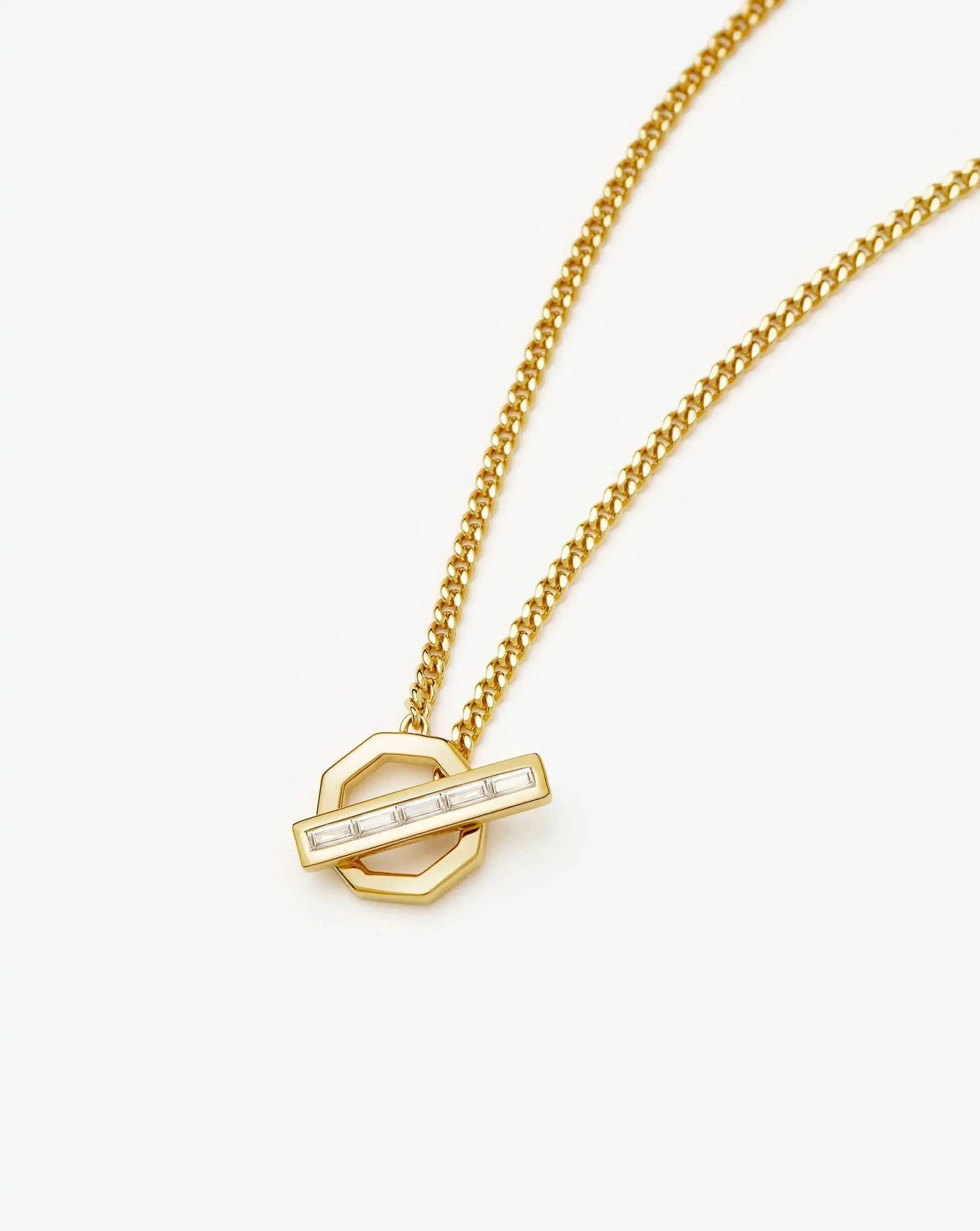 Lucy Williams T-Bar Hex Pendant Necklace