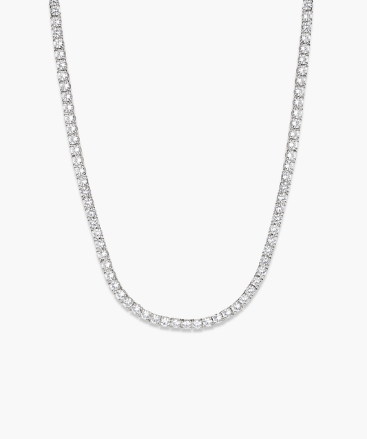Lab Grown Sapphire Tennis Necklace