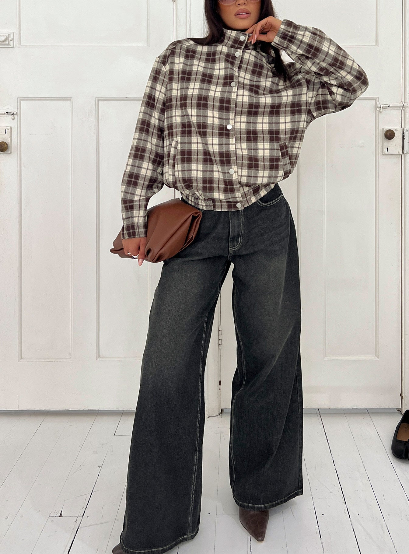 Naylor Wide Leg Jeans Grey Wash
