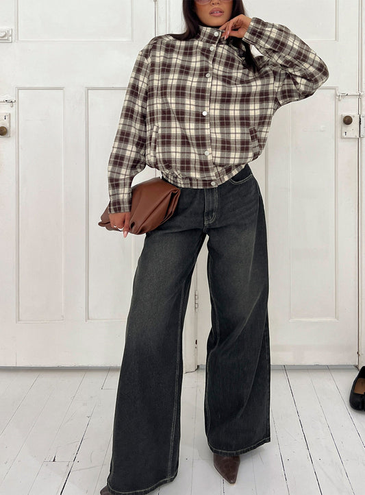 Naylor Wide Leg Jeans Grey Wash