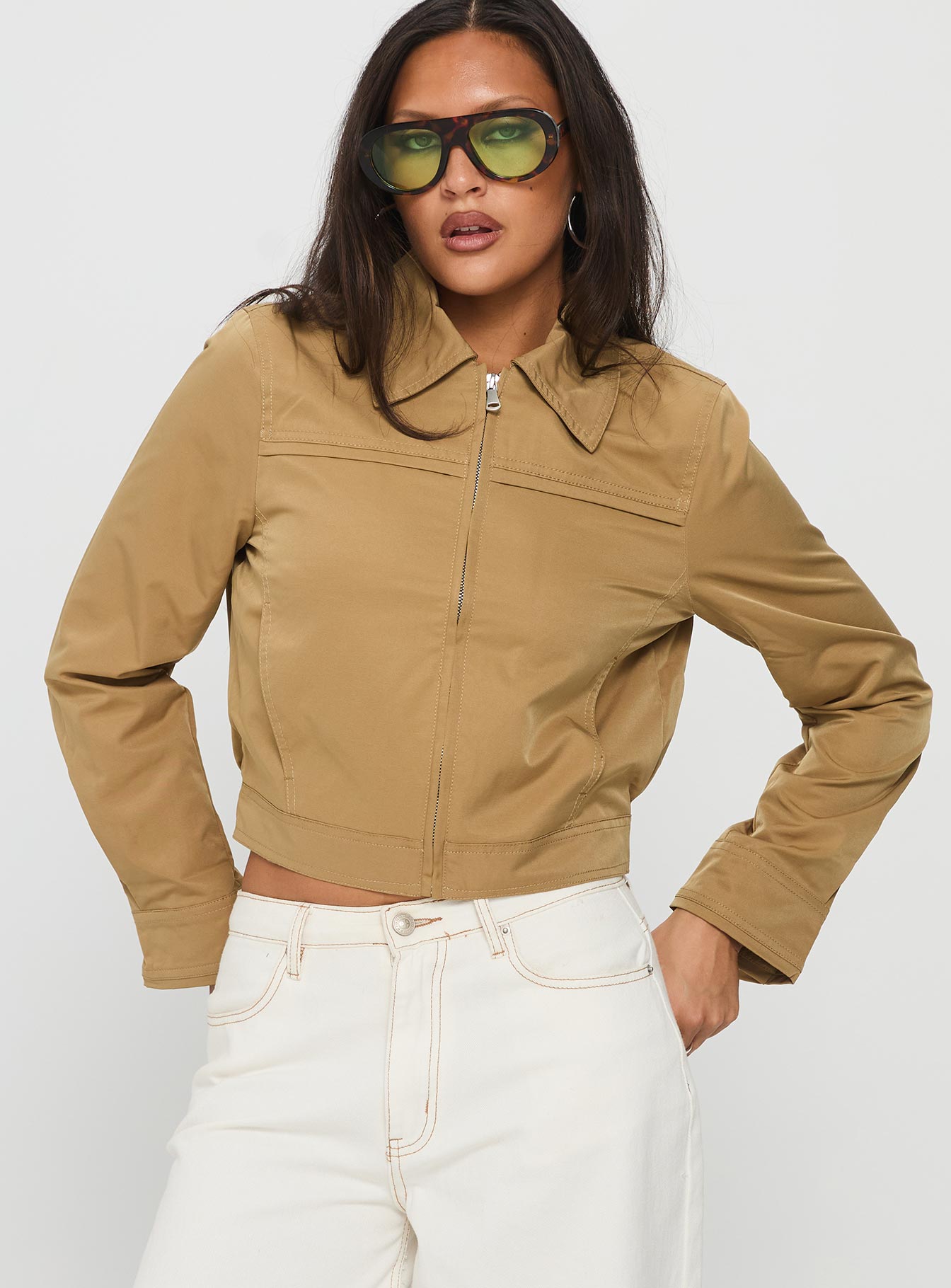 Perfection Cropped Jacket Mustard