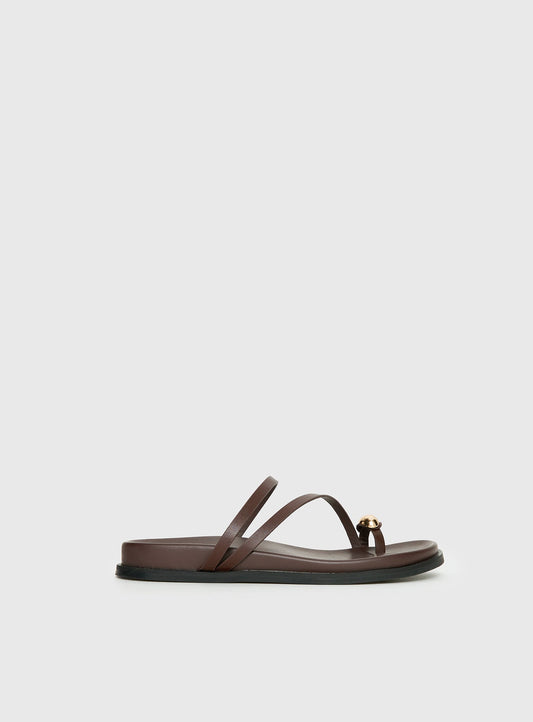 Therapy Alba Hardware Detail Sandals Chocolate