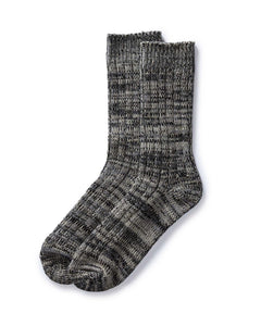 The Camp Sock in Marled Charcoal