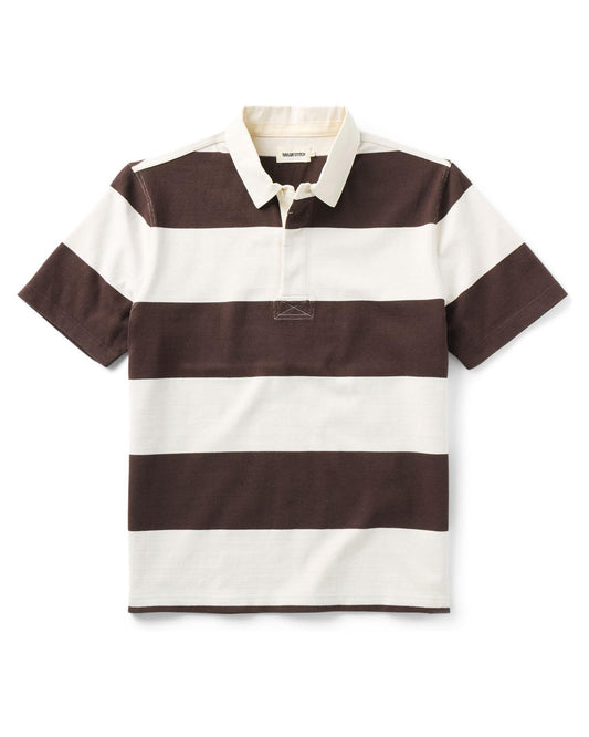The Short Sleeve Rugby Shirt in Port Stripe