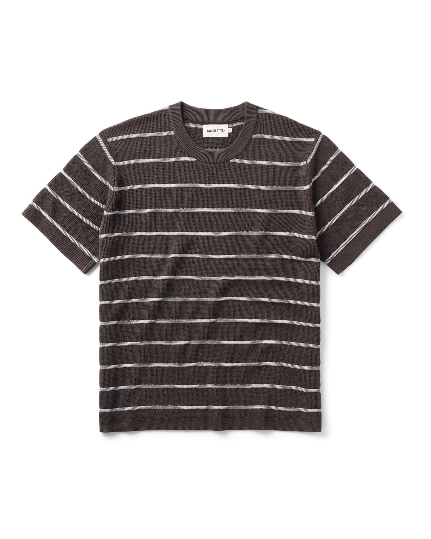 The Brody Sweater Tee in Espresso Stripe