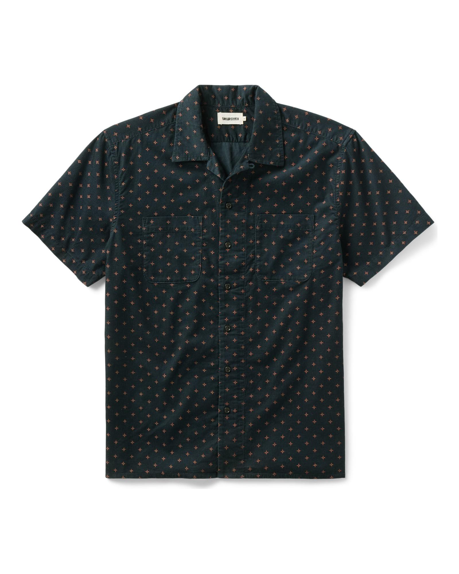 The Conrad Shirt in Navy Pigeon Foulard Pincord