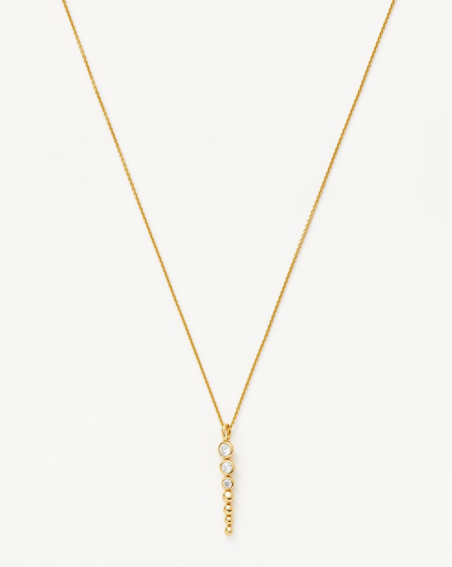 Beaded Stone Drop Pendant Necklace