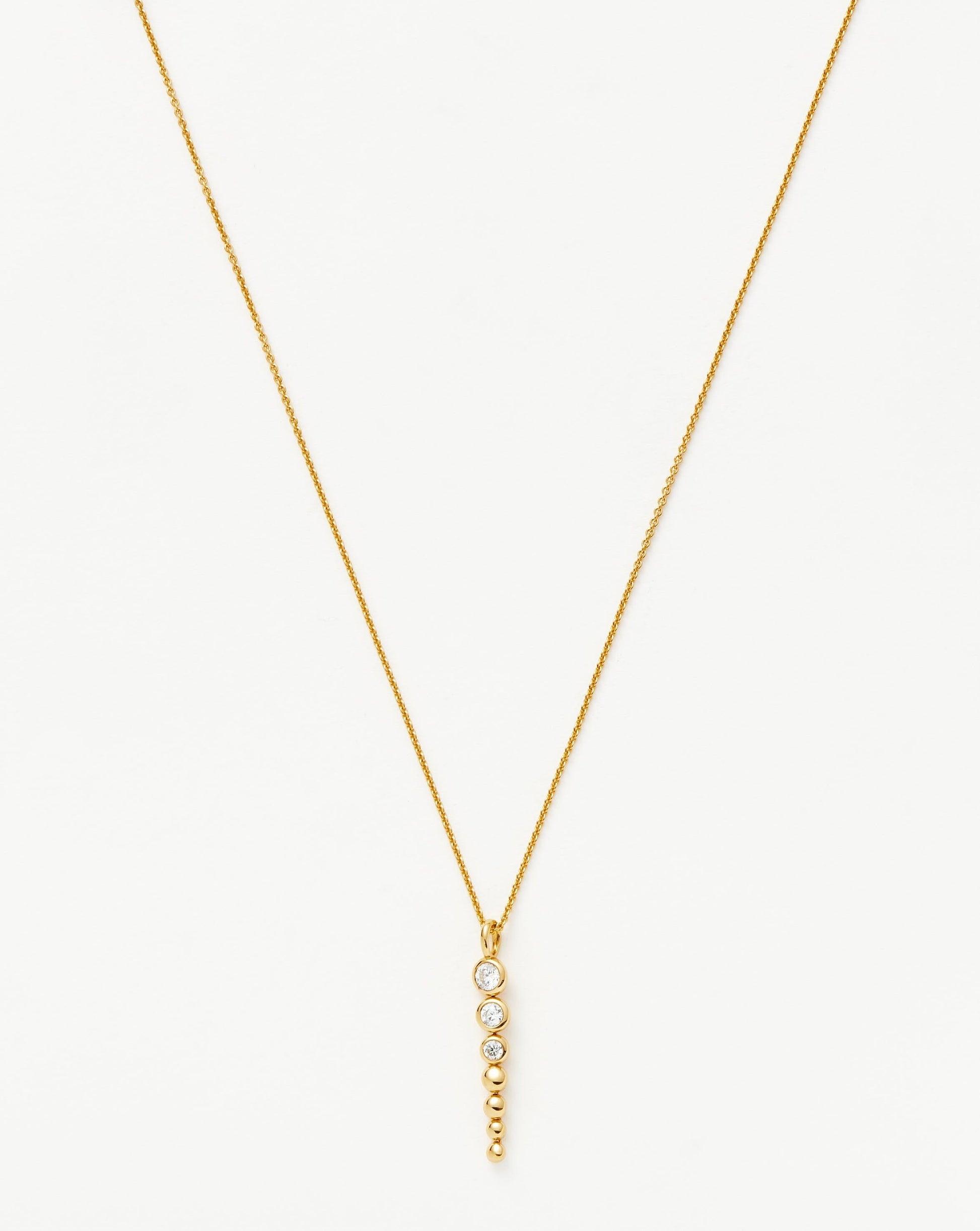 Beaded Stone Drop Pendant Necklace
