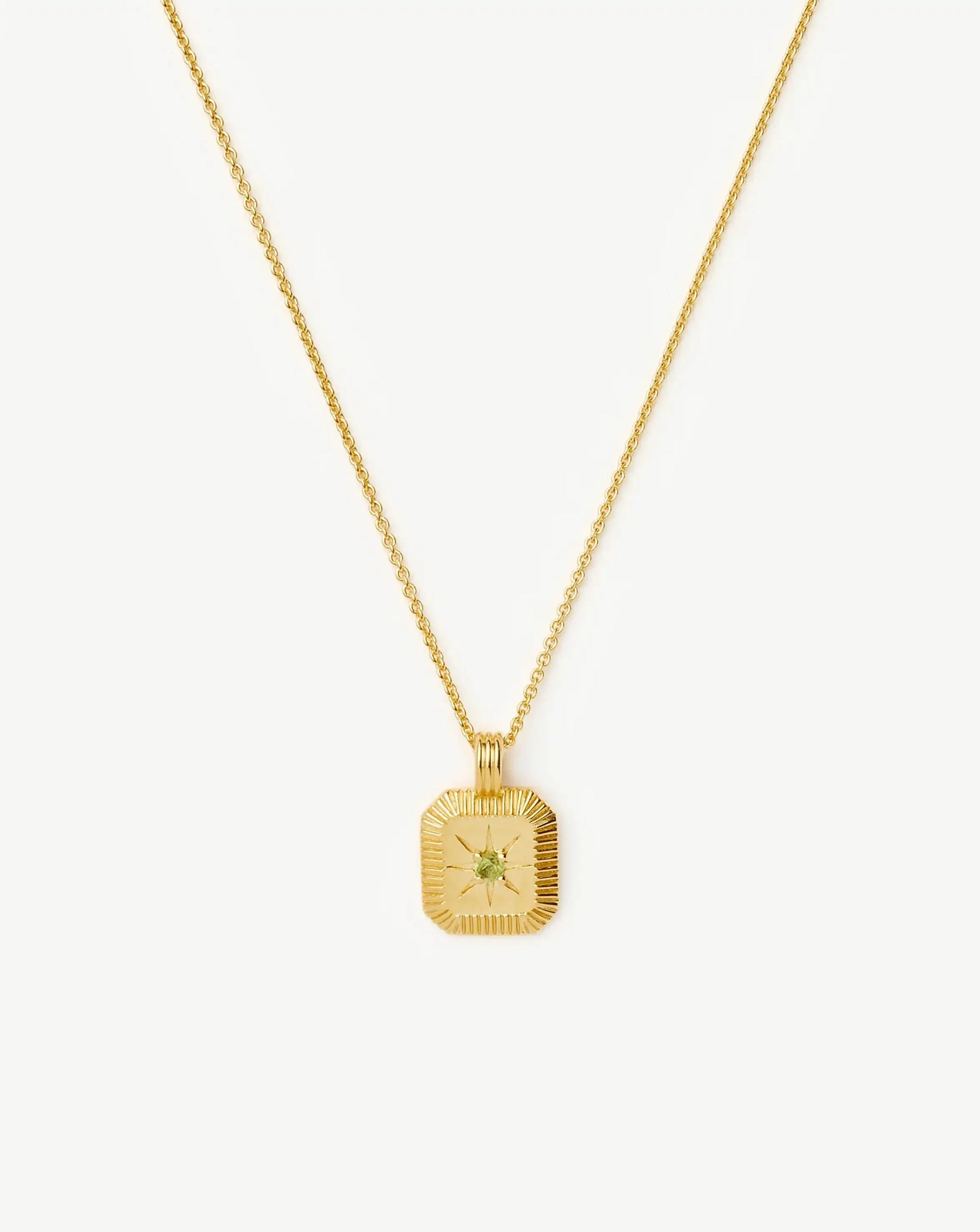 August Birthstone Pendant Necklace