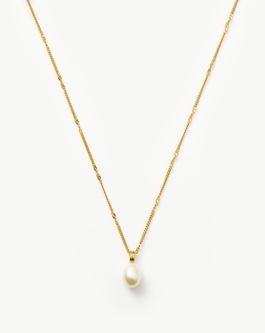 Baroque Pearl Twisted Chain Necklace