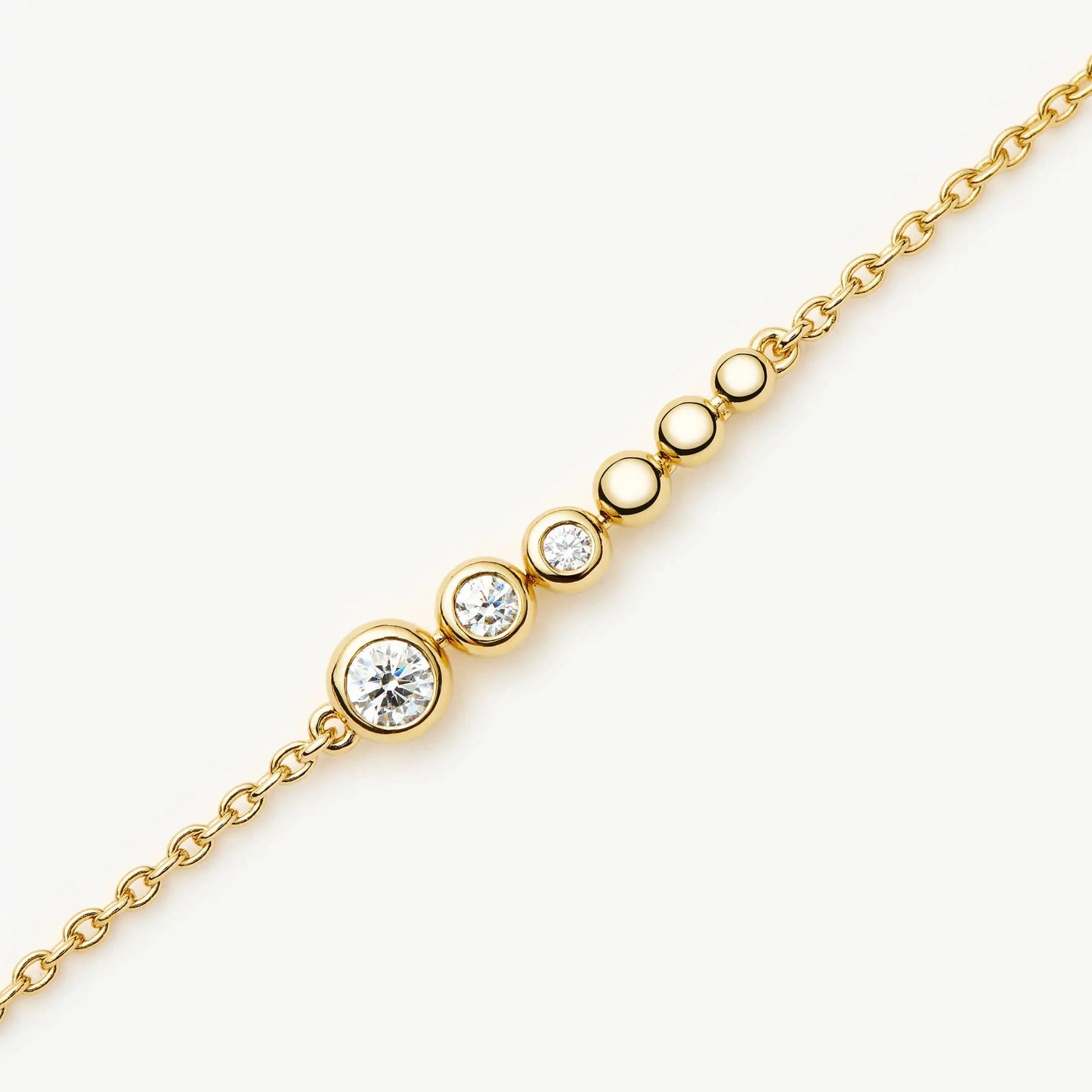 Beaded Stone Chain Bracelet