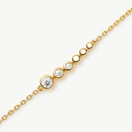 Beaded Stone Chain Bracelet