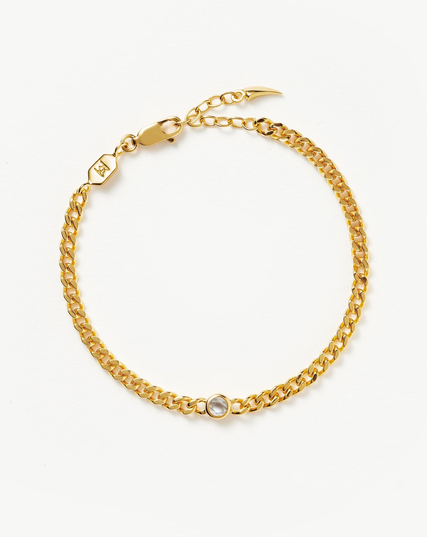 April Birthstone Chain Bracelet