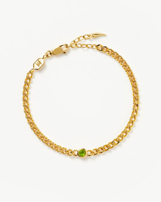 August Birthstone Chain Bracelet
