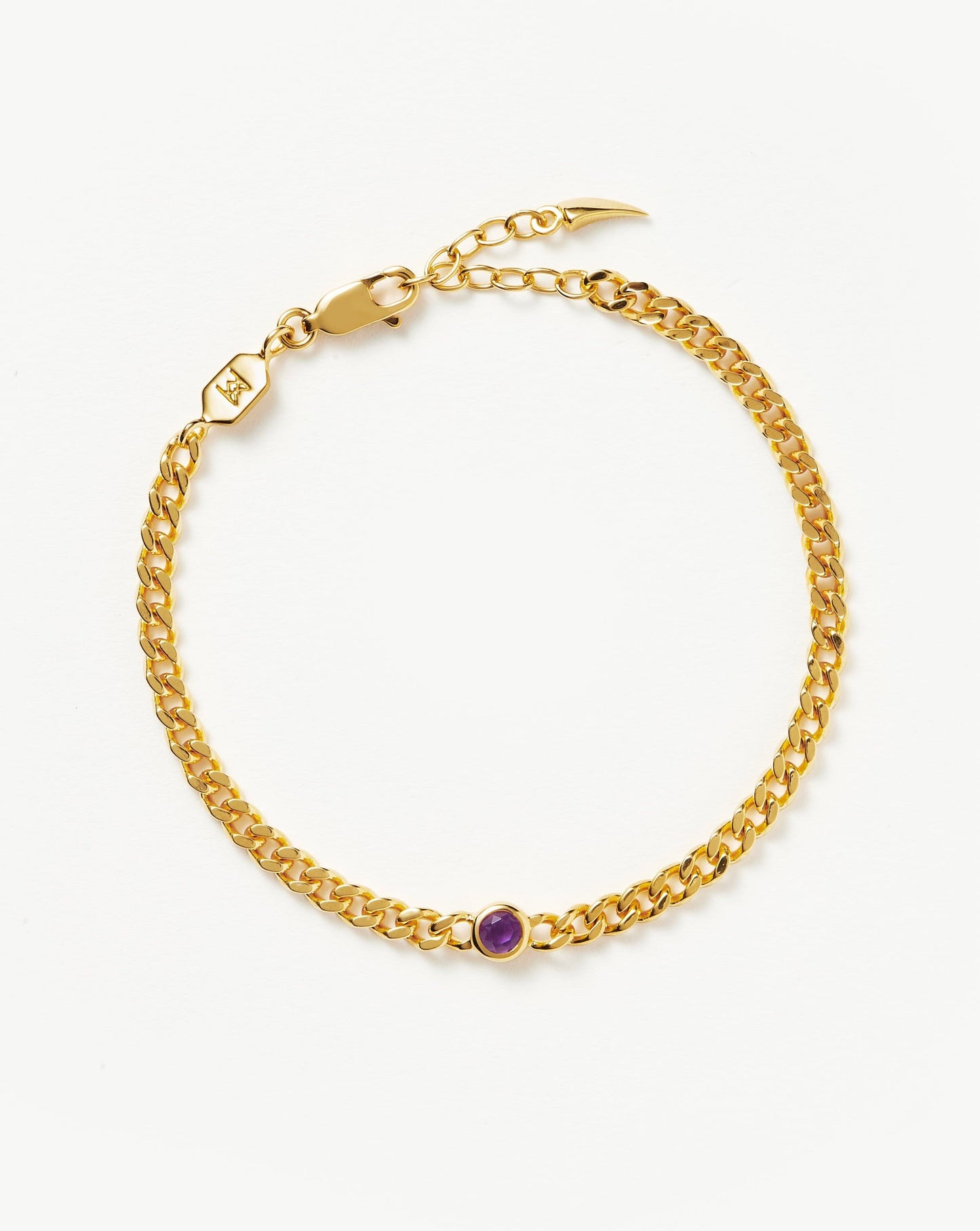 February Birthstone Chain Bracelet