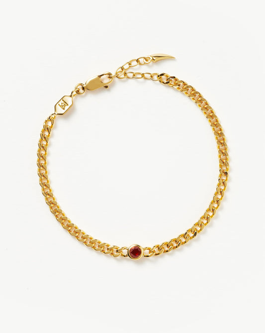 January Birthstone Chain Bracelet