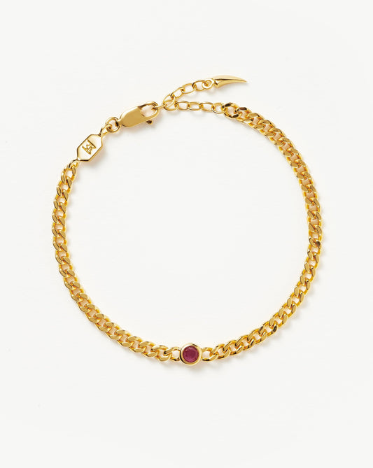 July Birthstone Chain Bracelet
