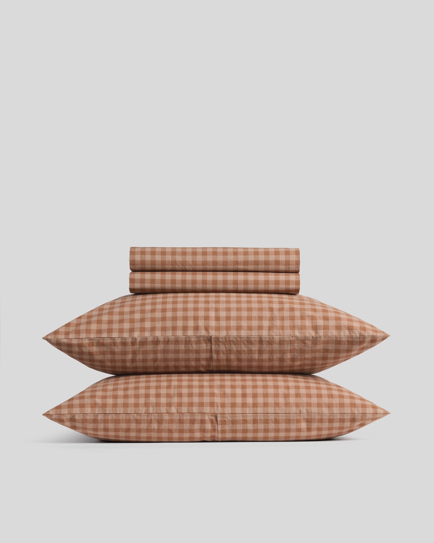 Brushed Cotton Sheet Set - Adobe Check K/CK
