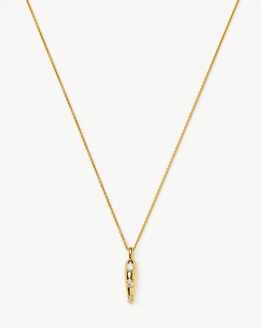 Claw Studded Pendant Necklace