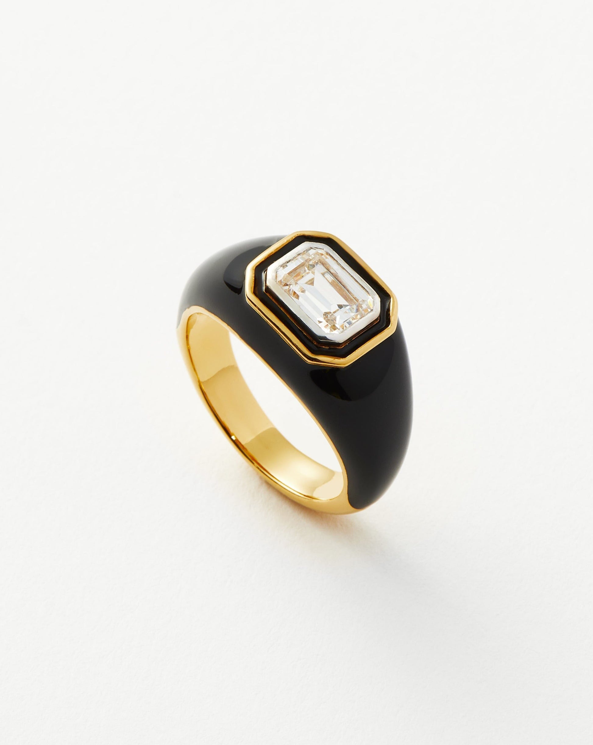 Enamel & Stone Dome Statement Ring