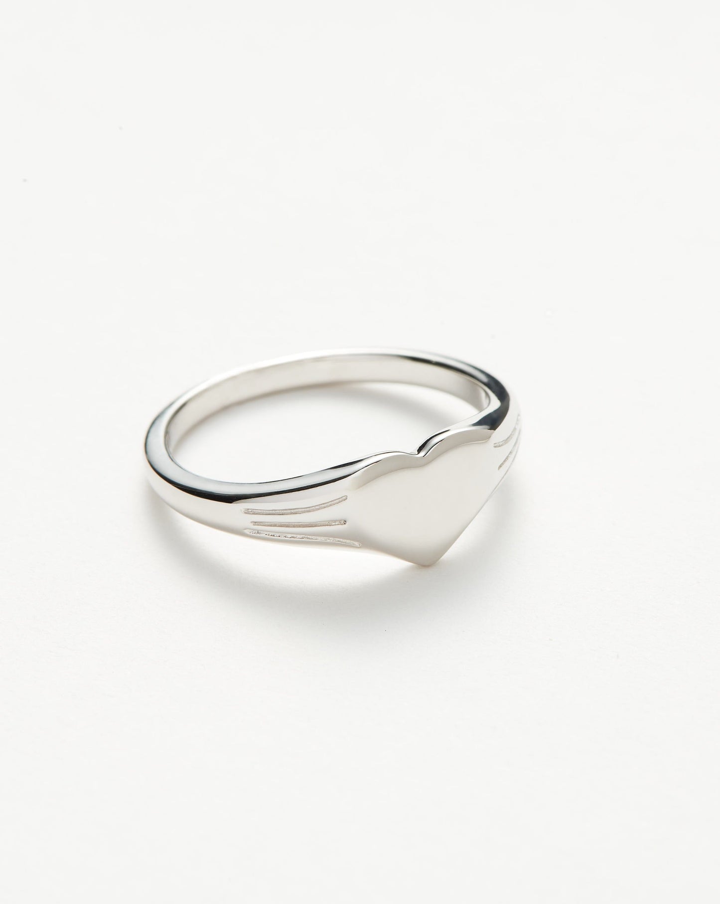 Engravable Heart Signet Ring