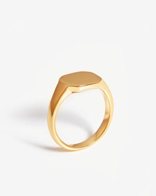 Engravable Octa Signet Ring