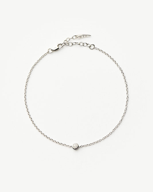 Solid Gold Diamond Solitaire Bracelet