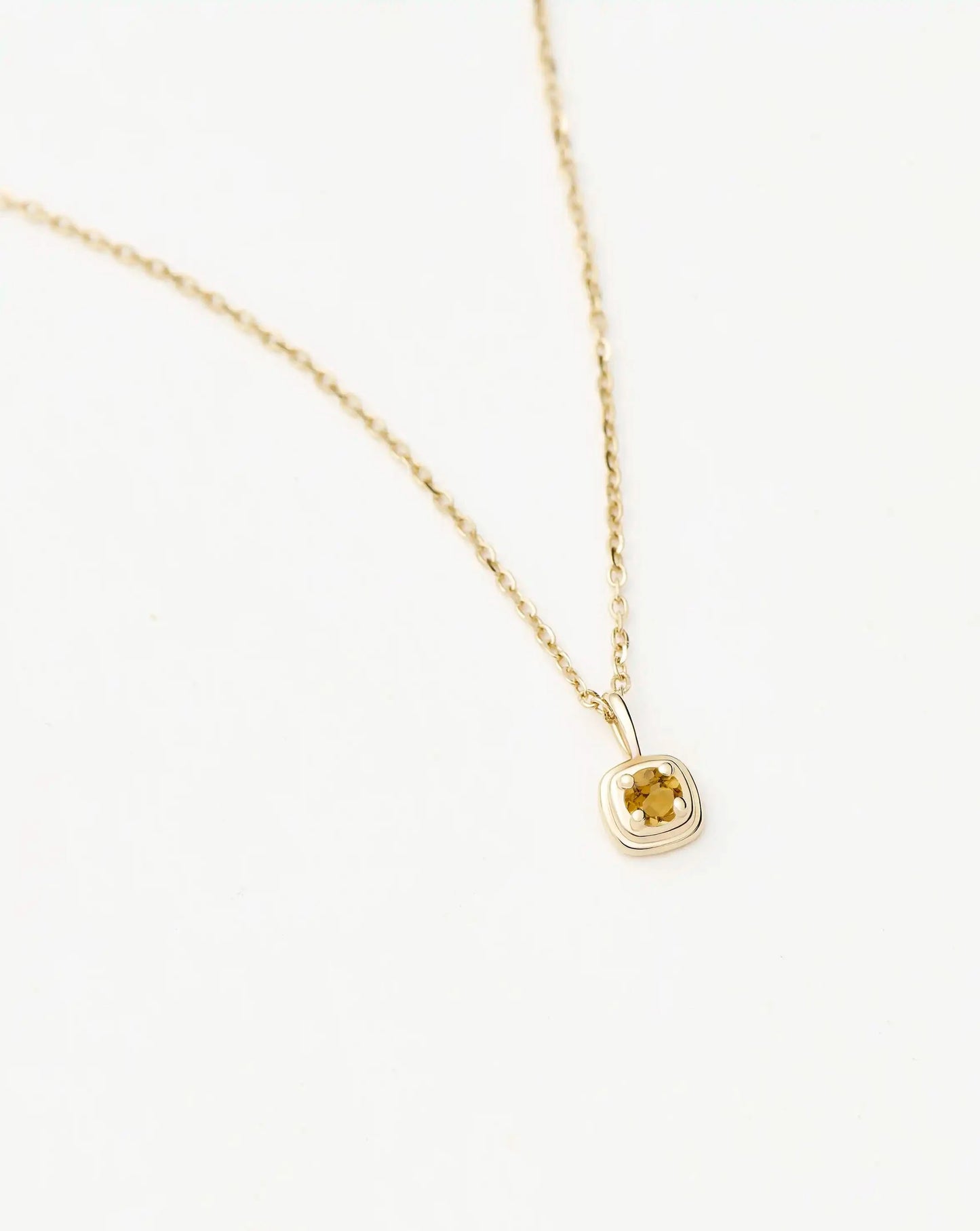 Solid Gold November Birthstone Pendant Necklace