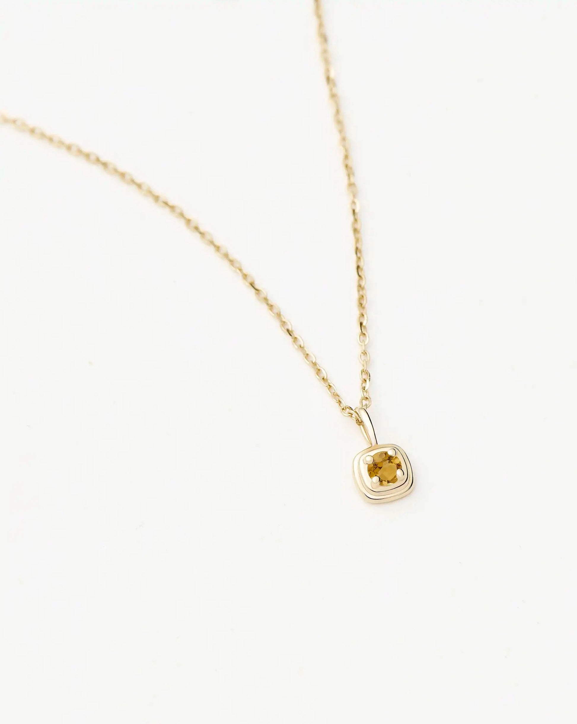 Solid Gold November Birthstone Pendant Necklace