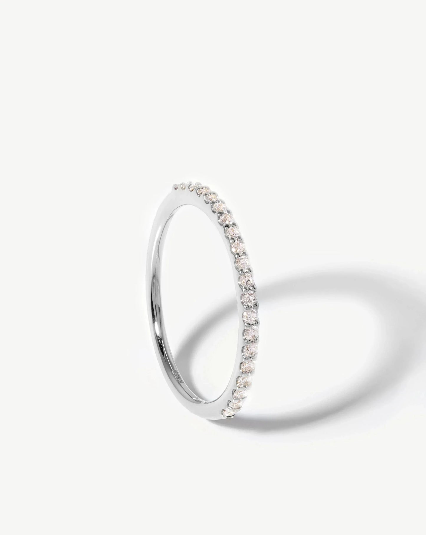 Solid Gold Slim Half Eternity Ring