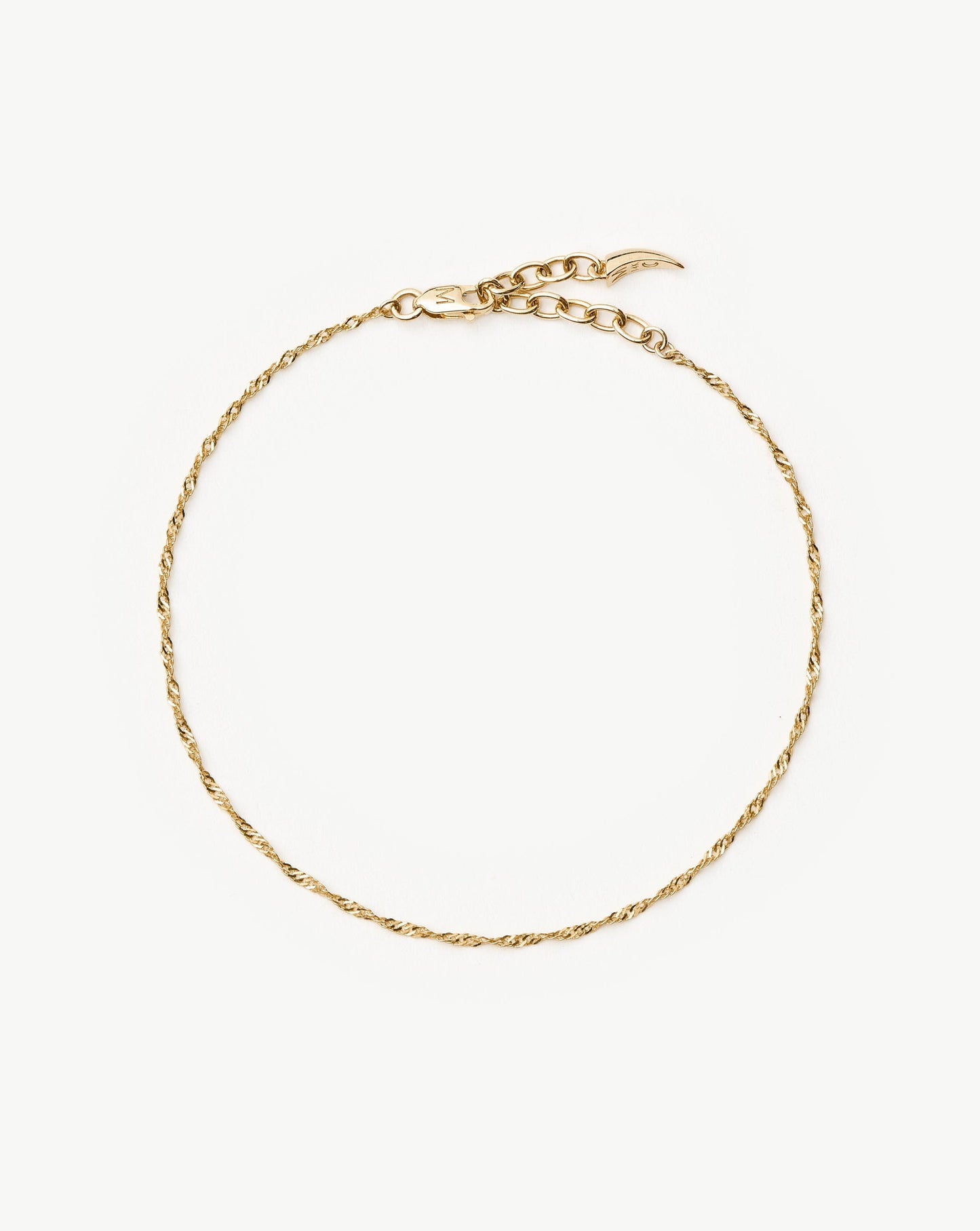 Solid Gold Twisted Chain Bracelet