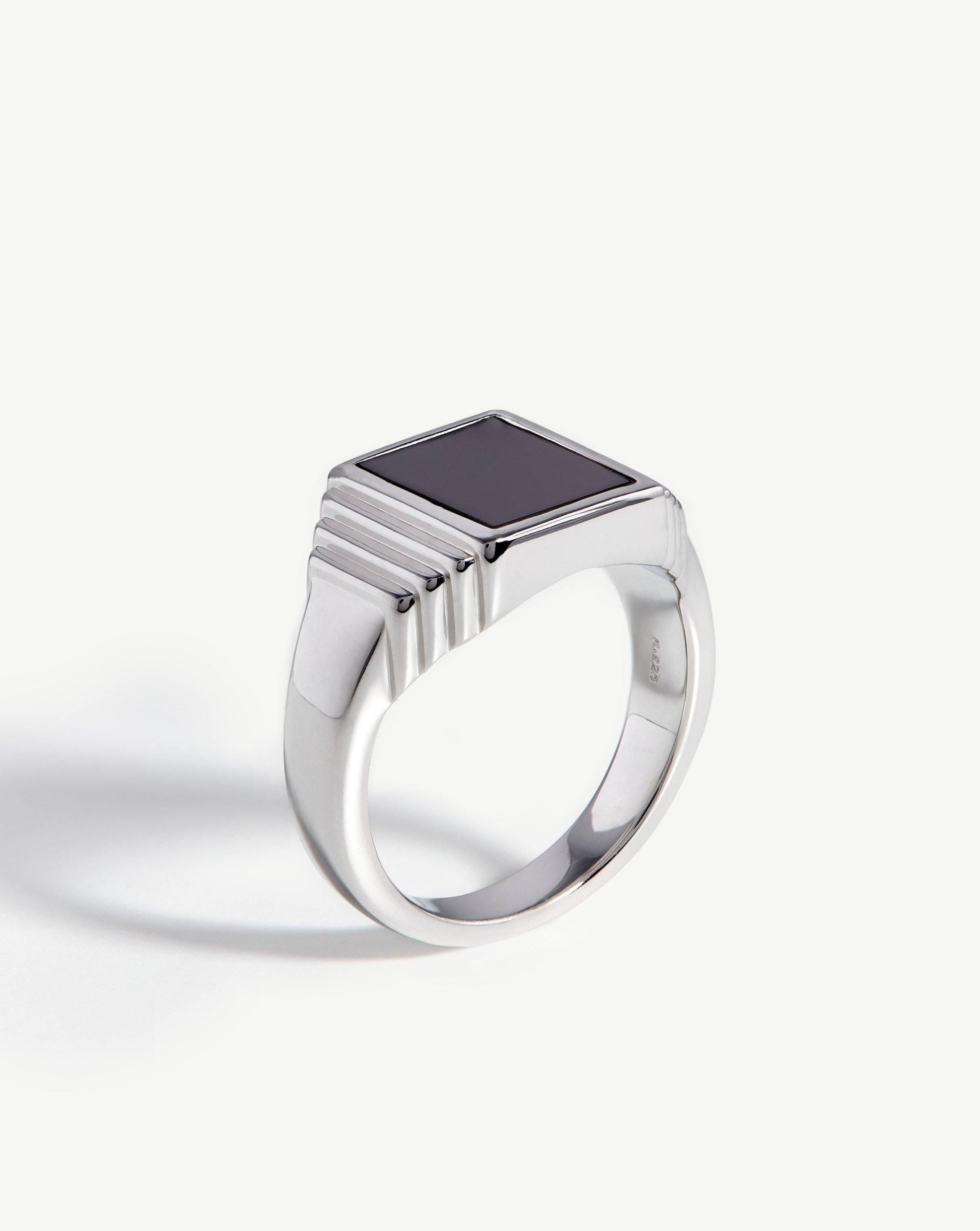 Fused Ridge Signet Ring