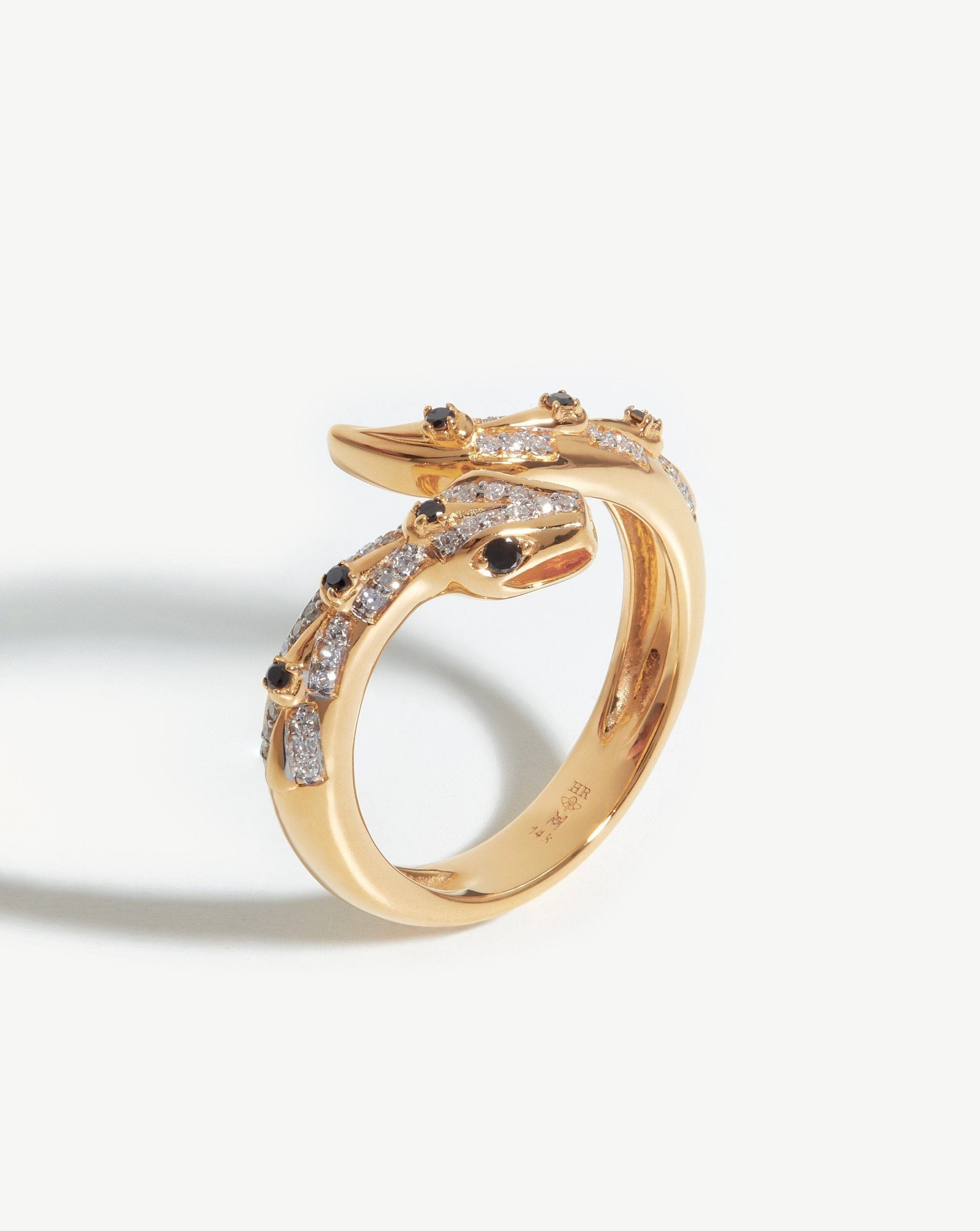 Harris Reed Solid Gold Serpent Ring