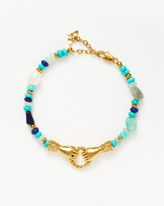 Harris Reed In Good Hands Beaded Gemstone Bracelet