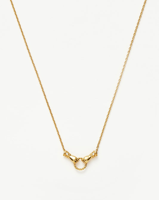 Harris Reed In Good Hands Mini Pendant Slider Necklace