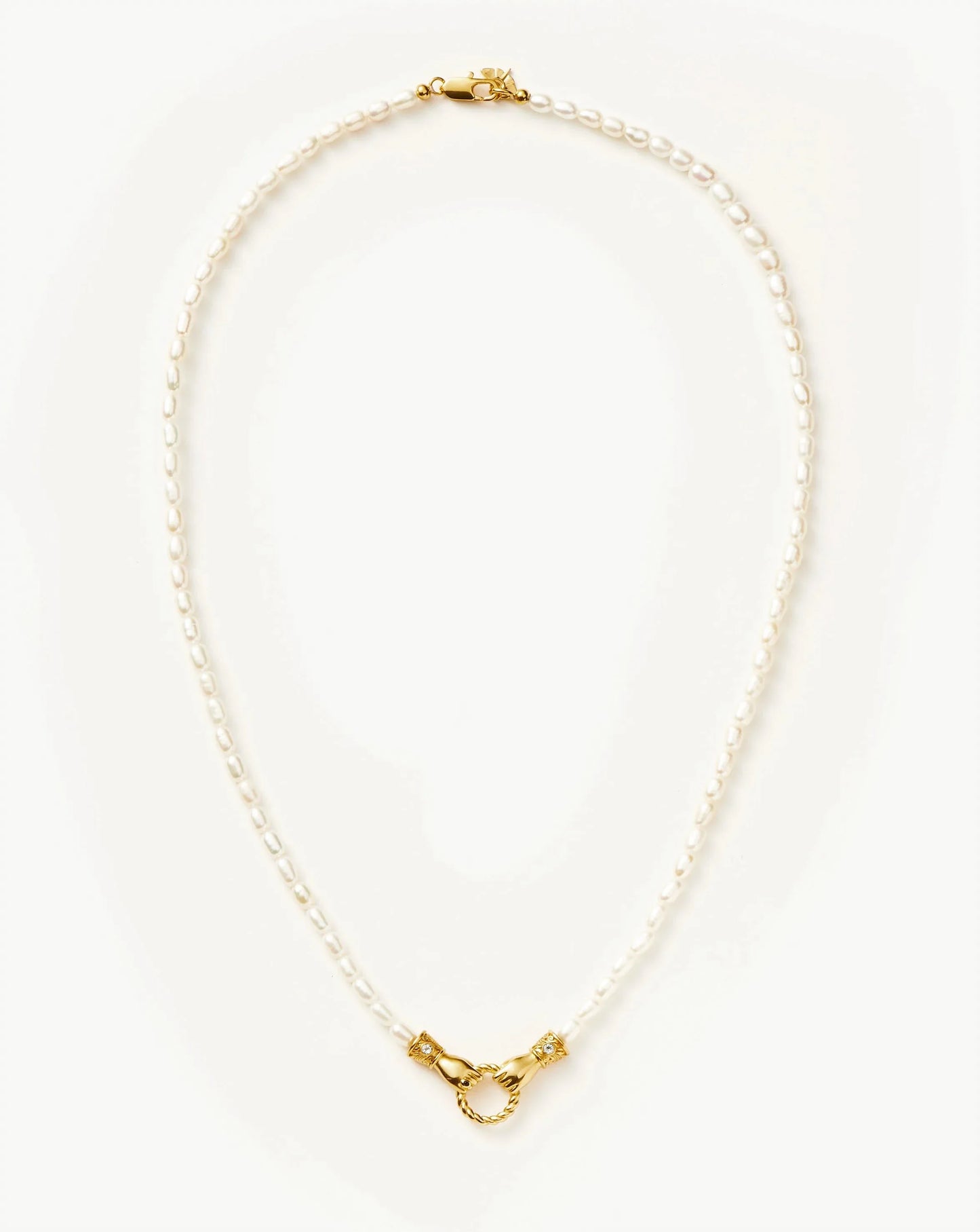 Harris Reed Medium In Good Hands Pearl Pendant Necklace
