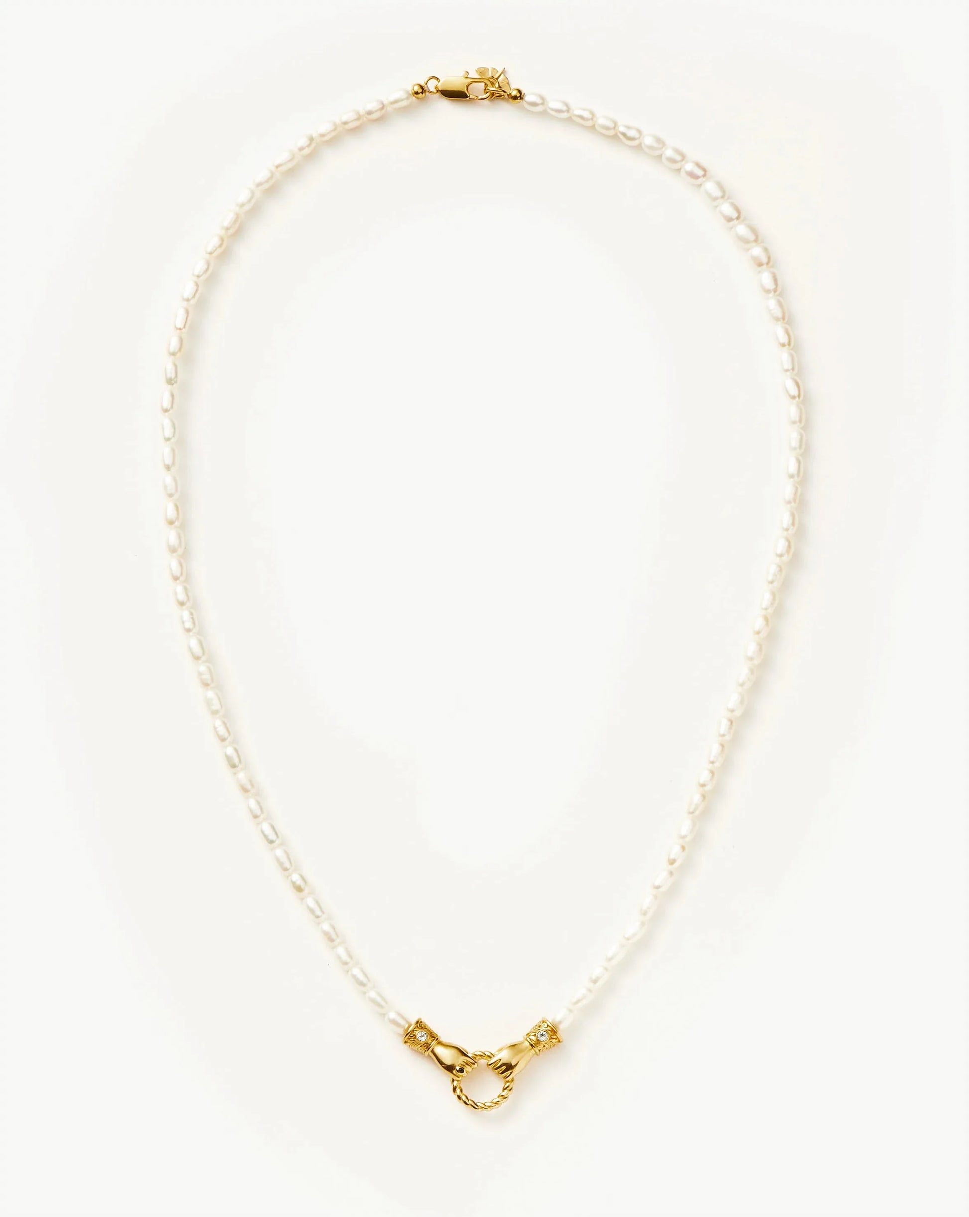 Harris Reed Medium In Good Hands Pearl Pendant Necklace