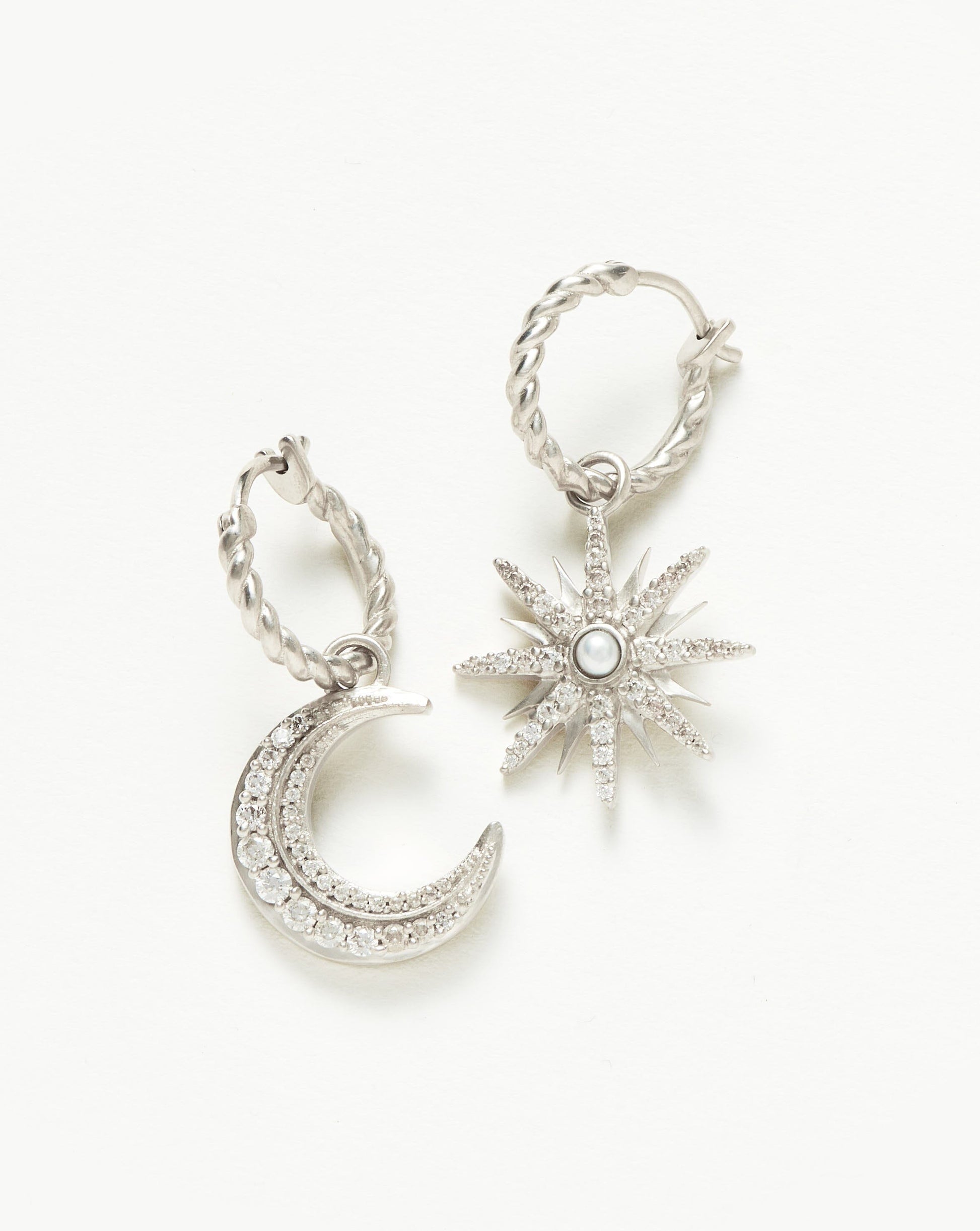 Harris Reed Moonlight Pearl Mismatch Hoop Earrings
