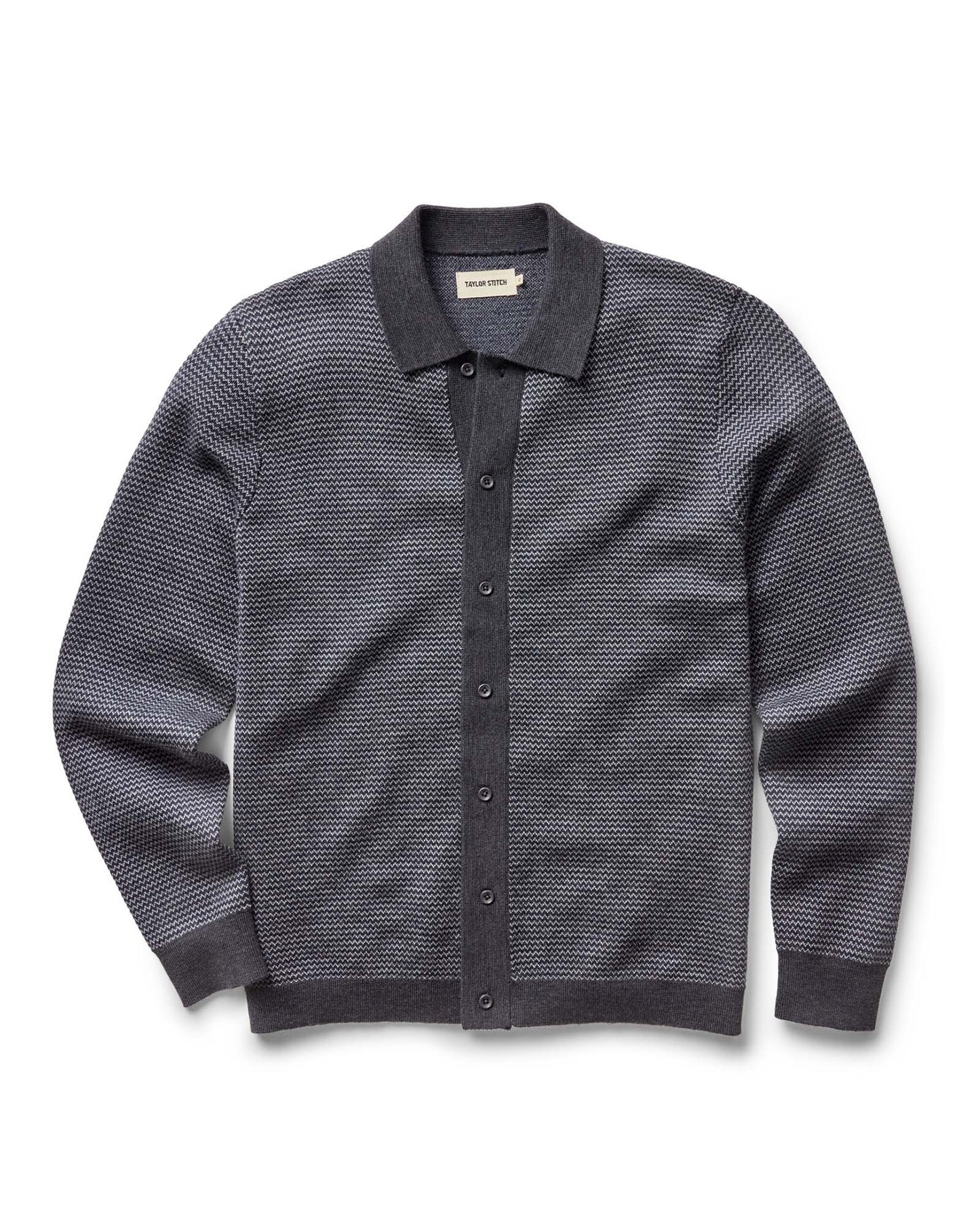 The Nichols Polo in Navy Birdseye Merino